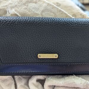 Burberry Soft Pebble Black Leather Wallet